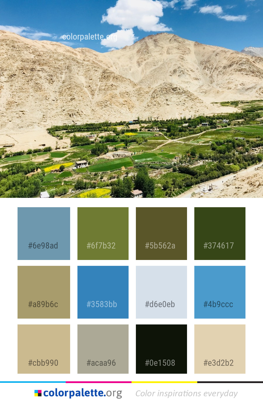 Mountainous Landforms Sky Mountain Color Palette Colorpalette Org