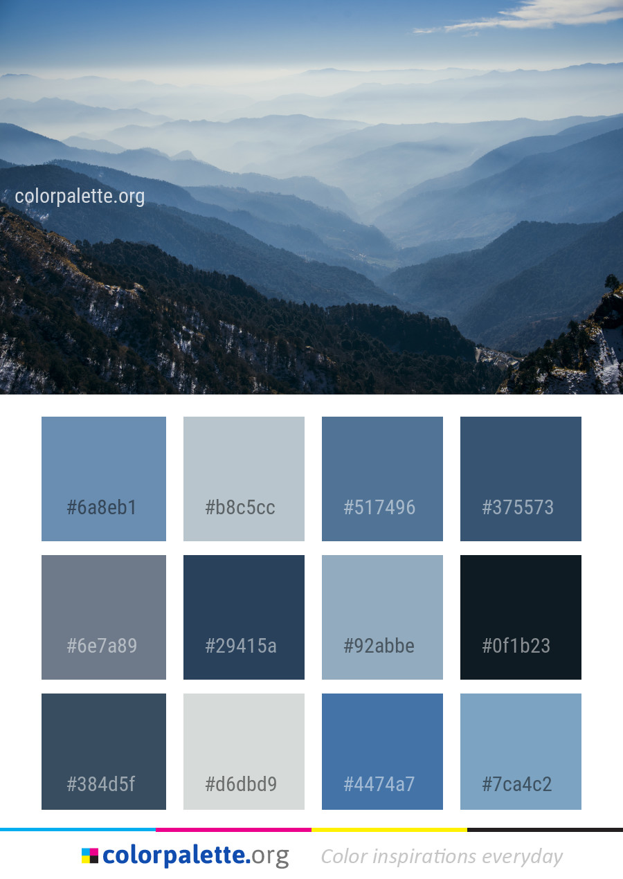 Sky Mountainous Landforms Mountain Range Color Palette Colorpalette Org